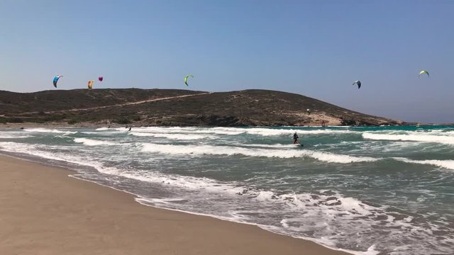 Kitesurfs in Prasonisi Island