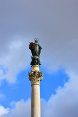Fototapeta na wymiar Rome, Column of the Immaculate in Piazza of Spagna.