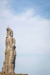 Fototapeta na wymiar Huge Thiruvalluvar Statue at Vivekananda Rock, Kanyakumari, Tamil Nadu, India Kanyakumari, Tamil Nadu, India