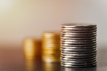 Stack money coin for growing your business