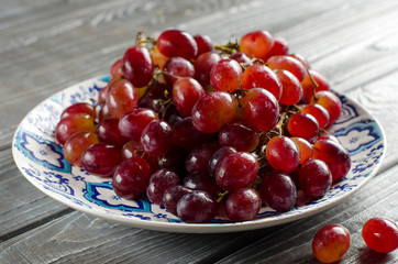 Bunch of pink grapes