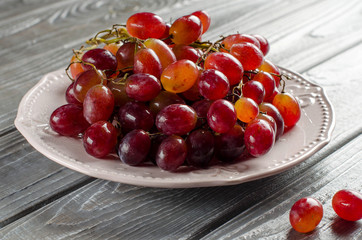 Bunch of pink grapes
