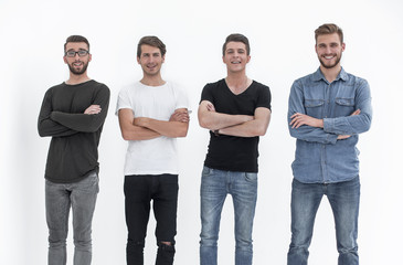 group of young men in casual clothes