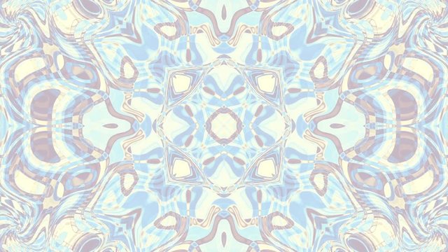 Symmetric abstract retro ornament. Abstract footage in Art Nouveau style. Loop footage.