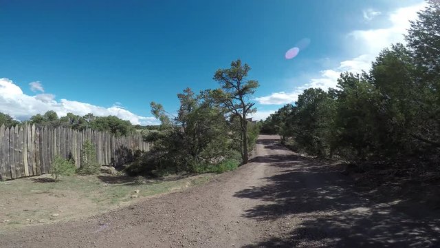 POV, entering camping site in Nevada
