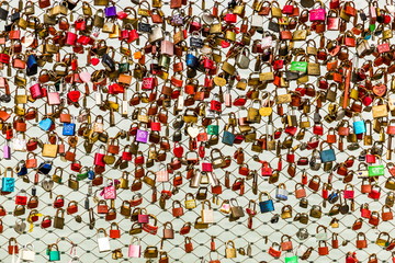 Fototapeta premium Bridge of love. Salzburg, Austria.
