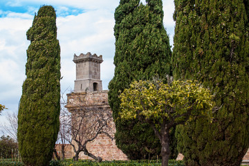 Montjuic Castle in Barcelona Spain