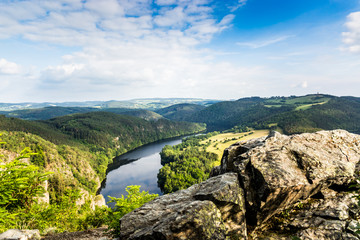 View of Vltava river from Solenice viewpoint, Czech Republic