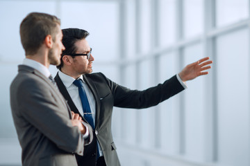 business partners discussing working prospects