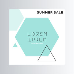 Green banner design. Abstract simple poster. Creative brochure design. Banner template. Gift card. Voucher.  Sale card, Facebook banner