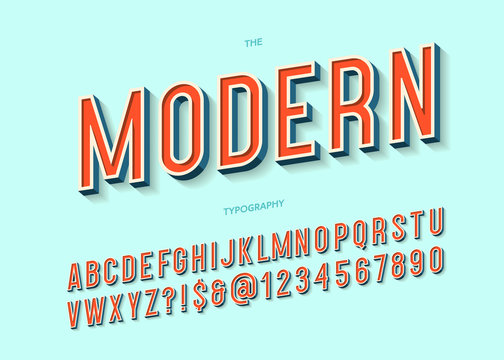 Modern typeface 3d typography colorful style for decoration, party poster, t shirt, promotion, kids book, greeting card, sale banner, printing on fabric, stamp. Cool font. Trendy alphabet 10 eps