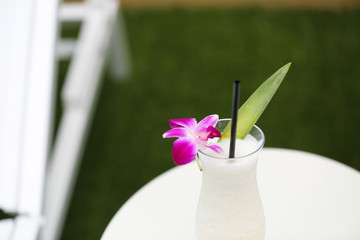 pina colada by the pool