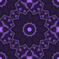 Seamless Floral pattern. Art-deco Geometric background. Modern graphic design. Vector illustration