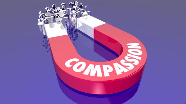 Compassion Care Help Sympathy Magnet Attracts People 3d Animation