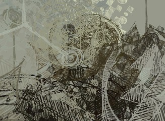 Abstract painting on canvas. Hand made art. Colorful texture. Modern artwork. Strokes of fat paint. Brushstrokes. Contemporary art. Artistic background image.