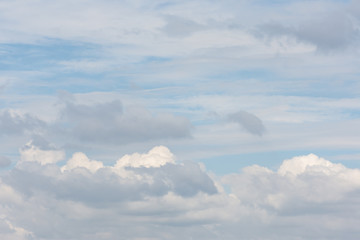 Beautiful blue sky and clouds in summer background.