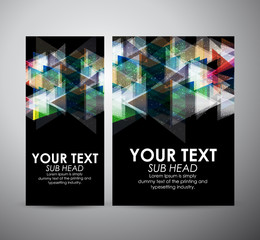 Brochure business design Abstract colorful triangle digital pattern background. 