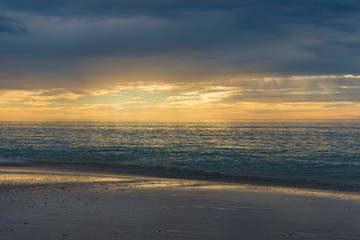 Fototapeta premium Sunset on a beach nature background
