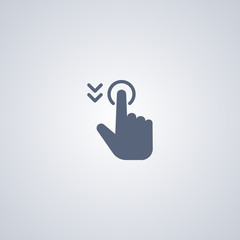 Page down gesture flat icon