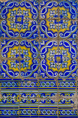 Traditional ornate portuguese azulejo tiles