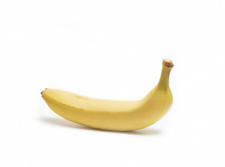 Single Banana Isolated On White Background