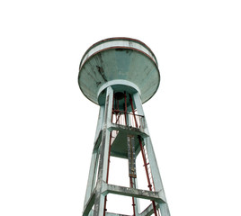 Old Water tank  isolated on white background
