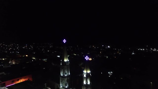 Chapala Church at night