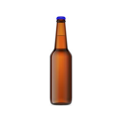 vector mock up beer bottle green color