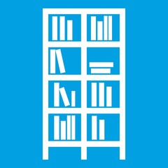 Bookcase in simple style isolated on white background vector illustration