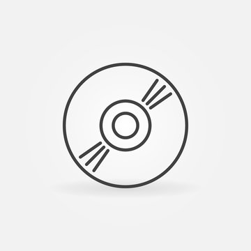 recommend clip art: CD vector concept outline icon. Compact disc symbol