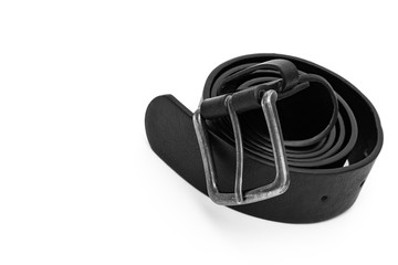 Schwarzer Gürtel zusammengerollt