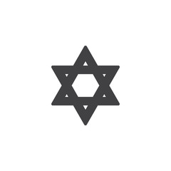 David star vector icon. filled flat sign for mobile concept and web design. Judaism religion simple solid icon. Symbol, logo illustration. Pixel perfect vector graphics