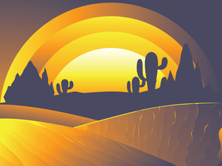 Desert Twilight Landscape
