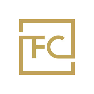 two letter logo line square FA TO FZ