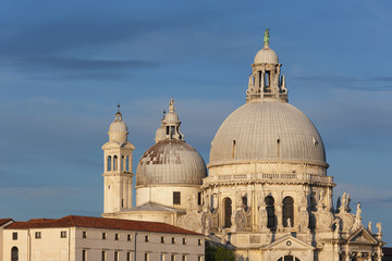 Obraz premium The Basilica of Santa Maria della Salute, a Roman Catholic church and iconic landmark located in the Dorsoduro district of Venice, Italy