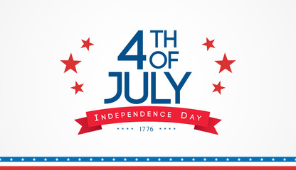 4th of July banner vector illustration, Independence day. 