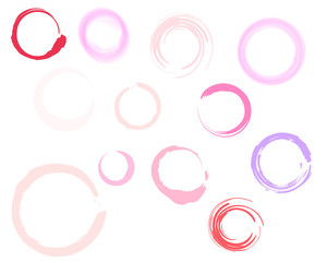 Abstract vector brush color circles