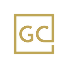 two letter logo line square GA TO GZ
