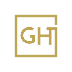 Fototapeta premium two letter logo line square GA TO GZ