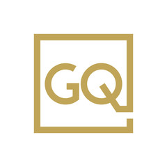 two letter logo line square GA TO GZ