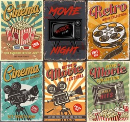 Cinema set of posters © DGIM studio