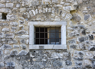 Fototapeta na wymiar old prison window