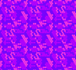 Fototapeta na wymiar Vector Seamless Pattern: Hexagons, Blue and Pink Colored Background.