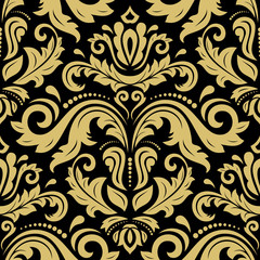 Classic seamless golden pattern. Traditional orient ornament. Classic vintage background