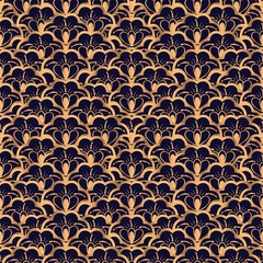 Luxury background vector. Floral royal pattern seamless. Art deco design for yoga wallpaper, beauty spa salon ornament, indian wedding party, birthday wrapping paper, bridal, holiday birthday gift.