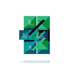 Square option infographic banner. Data and information visualization, geometric design