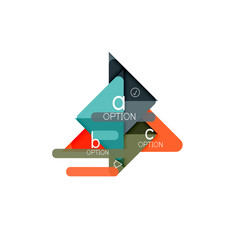 Triangle data visualization design, option infographic layout