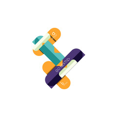 Abstract lines geometric infographic layoutAbstract lines geometric infographic layout, data visualization design, option step by step schedule, web box