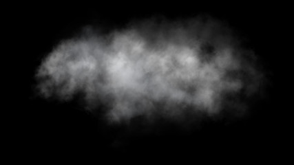 Abstract fog or smoke move on black background
