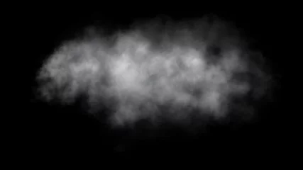 Cercles muraux Fumée Le brouillard abstrait ou la fumée se déplacent sur le fond noir
